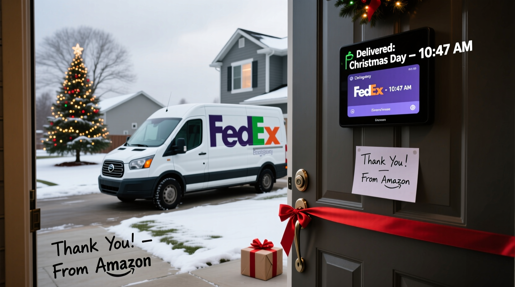 does amazon deliver on christmas