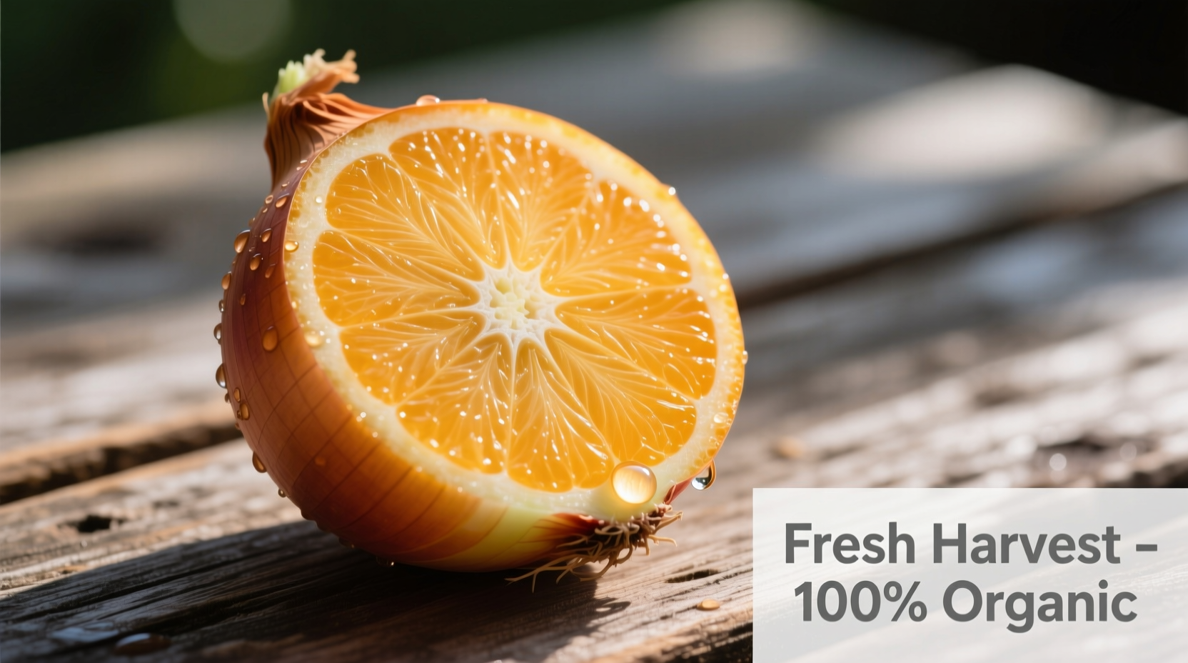 Fresh orange onions with skin and cross-section