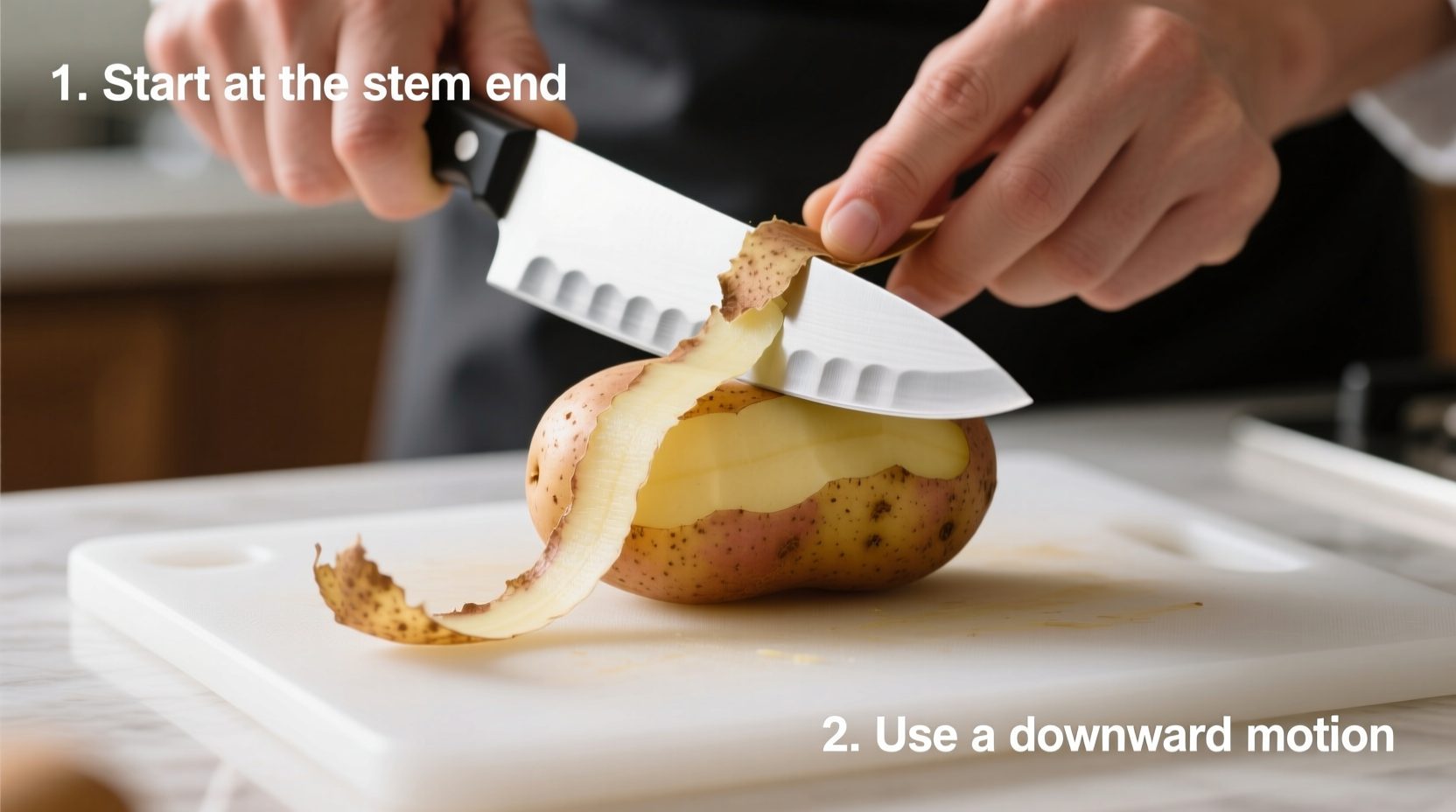 how do you peel a potato
