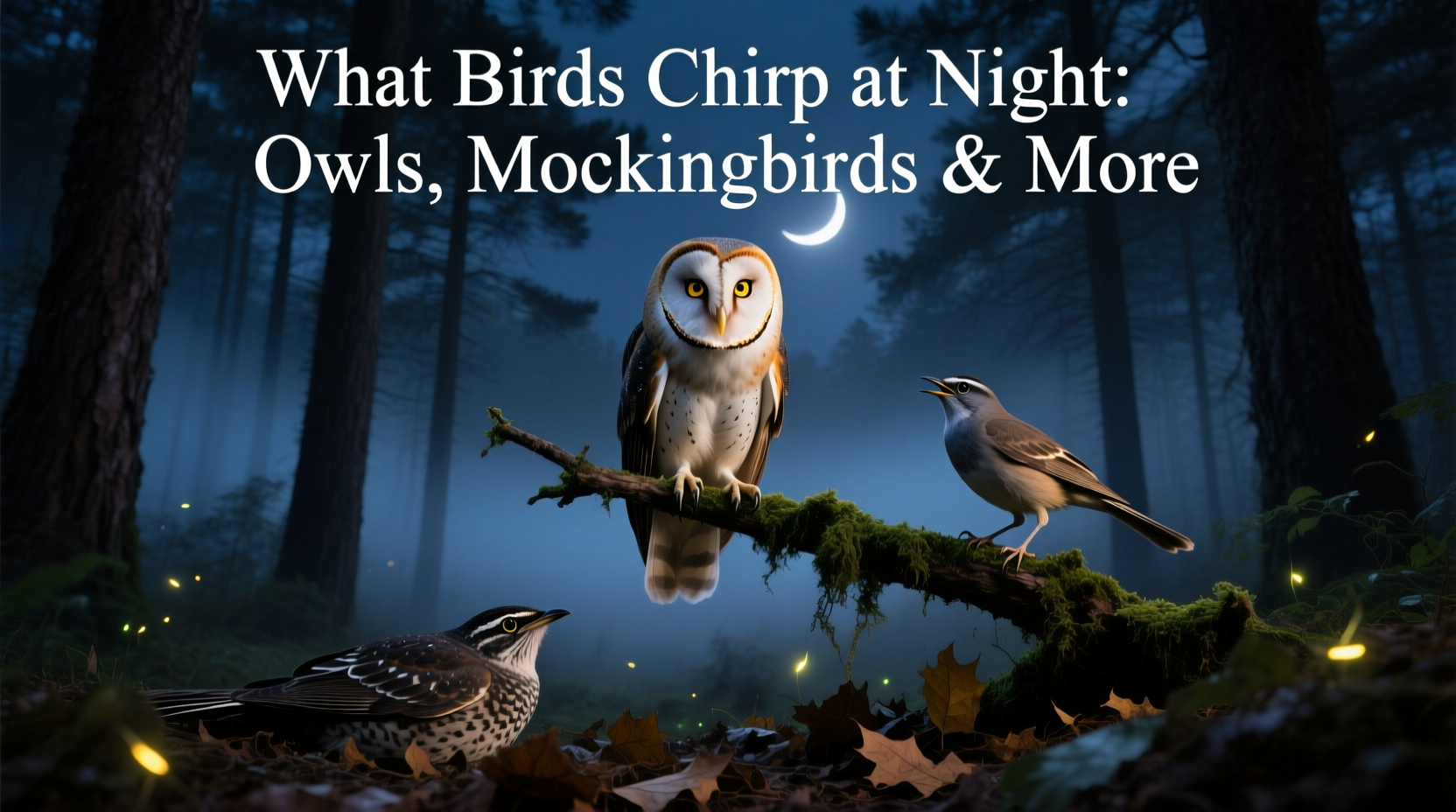 what birds chirp at night