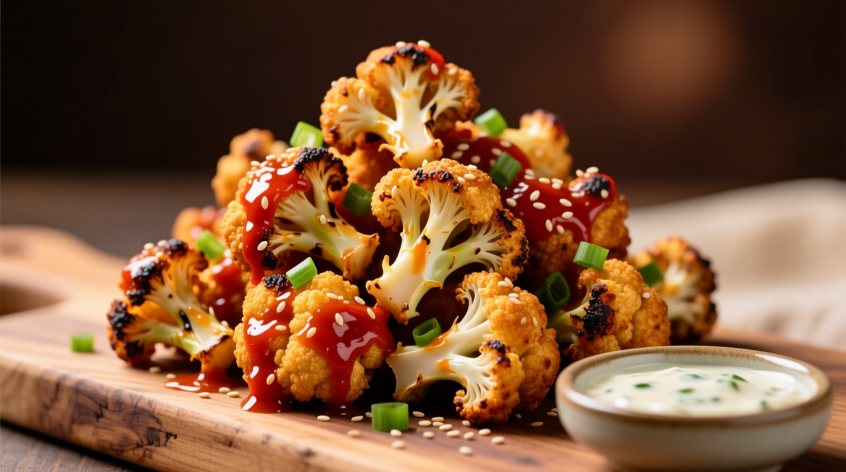 crispy buffalo cauliflower