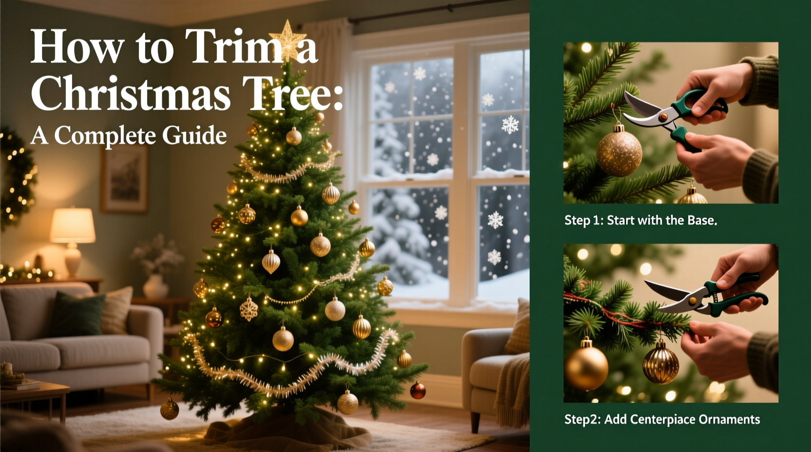 how do you trim a christmas tree