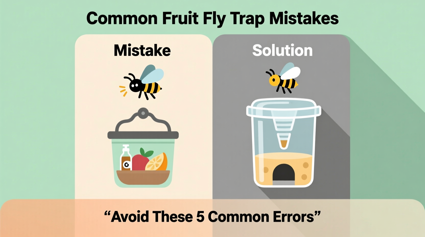 Common fruit fly trap mistakes comparison