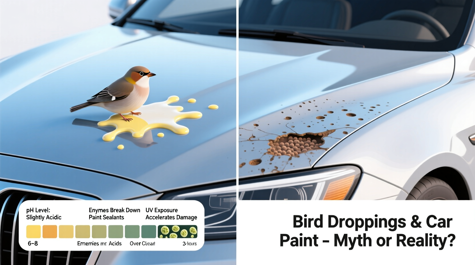 can bird droppings damage car paint