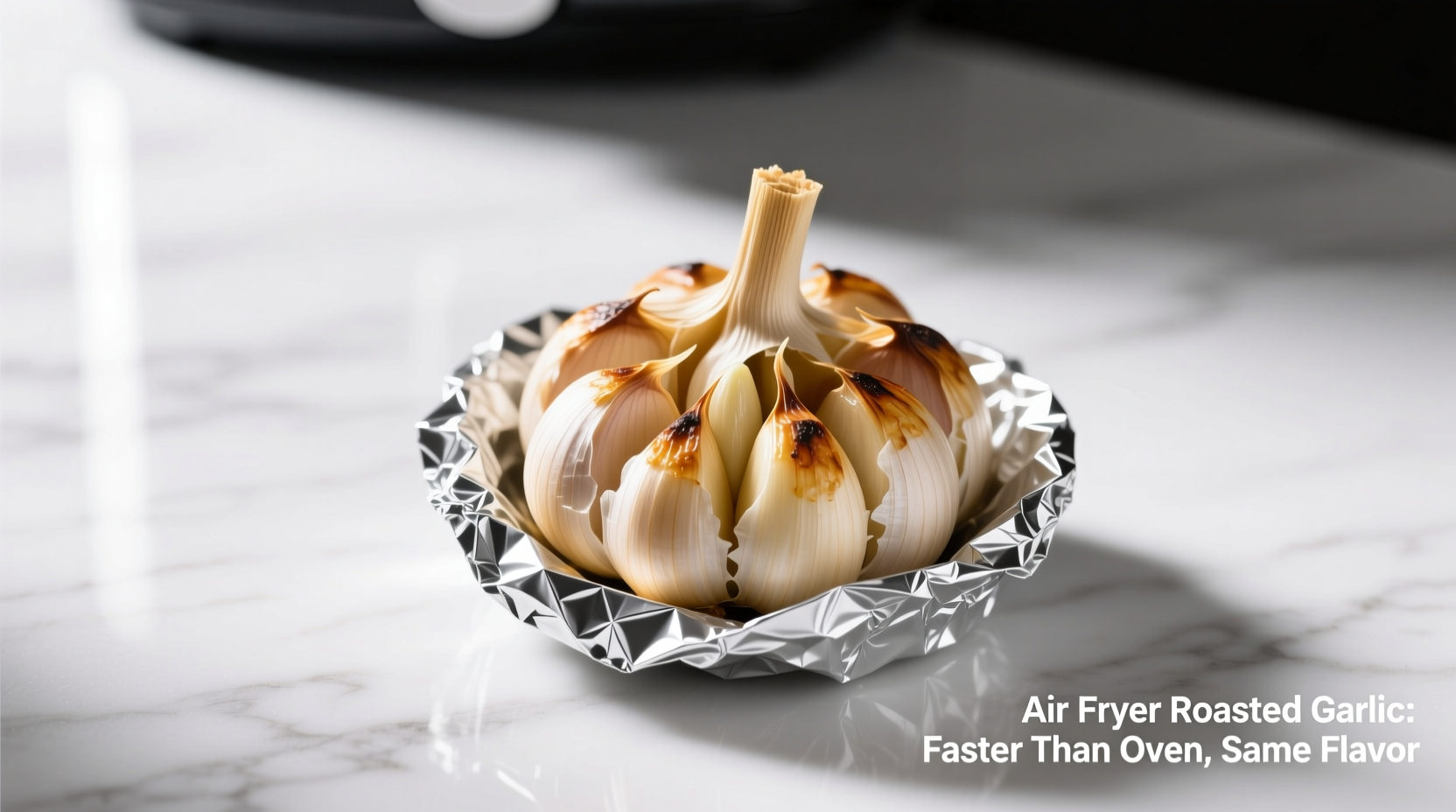 air fryer roasted garlic faster than oven same flavor