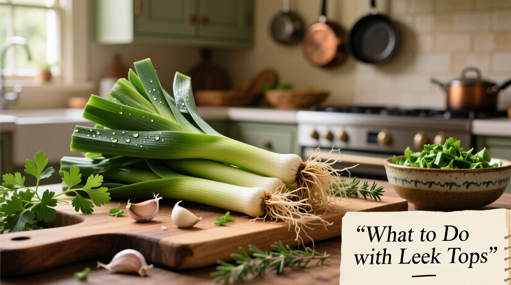 what to do with leek tops