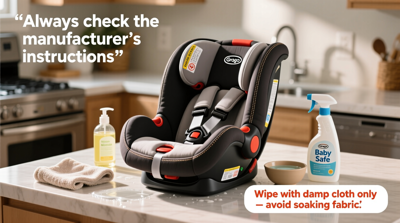 how to clean graco car seat