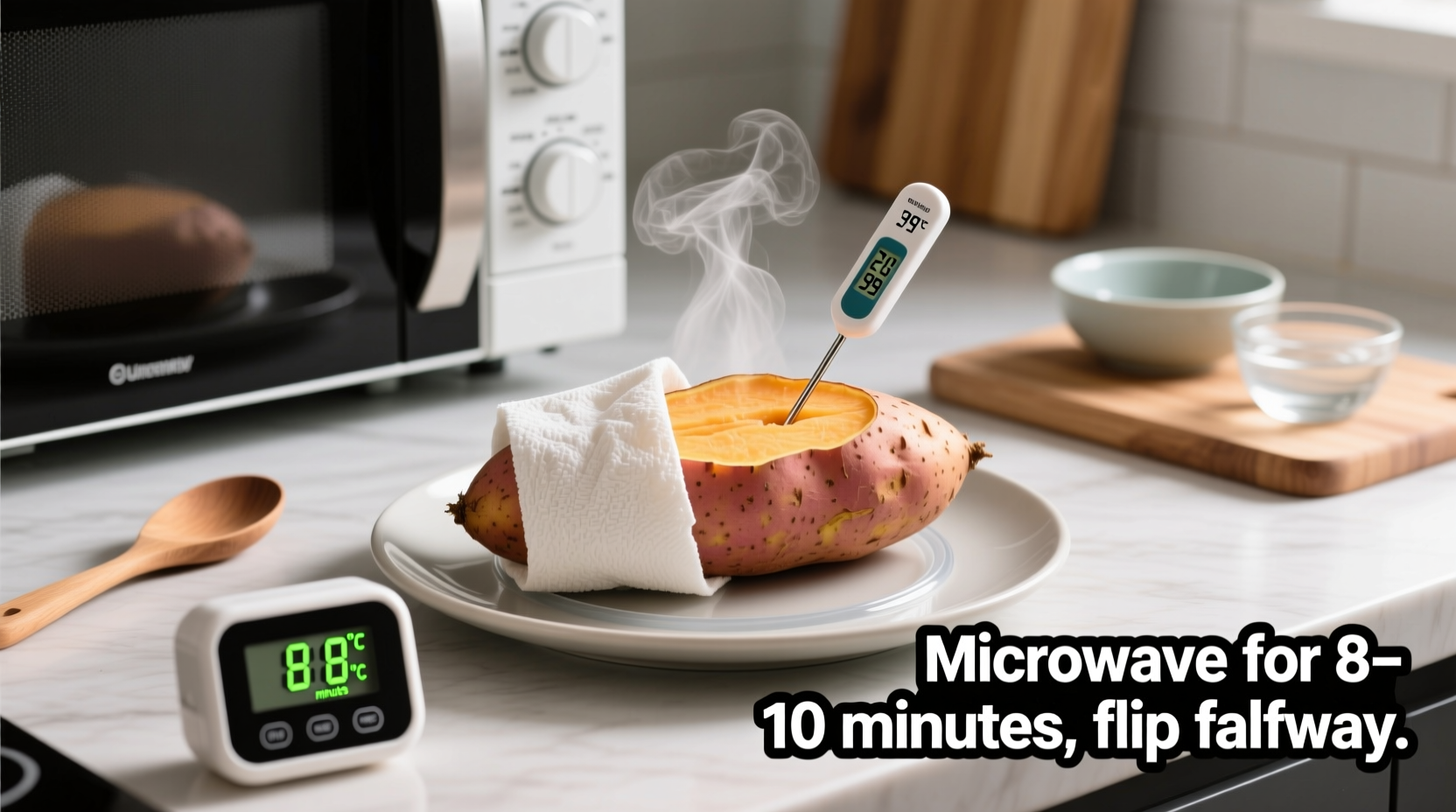 Microwave Sweet Potato Time: Exact Minutes by Size