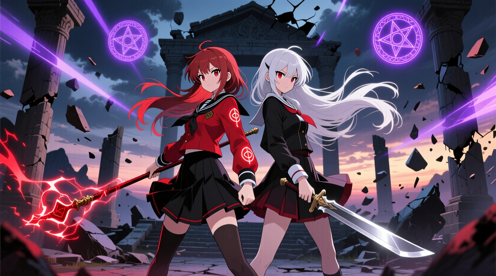 Honoka and Ayaka Kagari dynamic in Witch Craft Works
