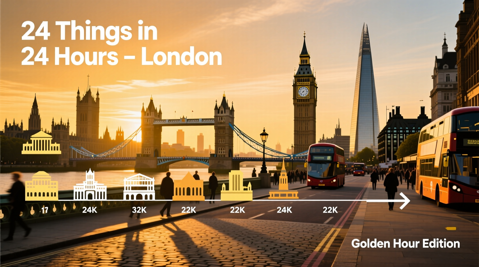 Infographic 24 Things 24 Hours London: Budget Travel Guide
