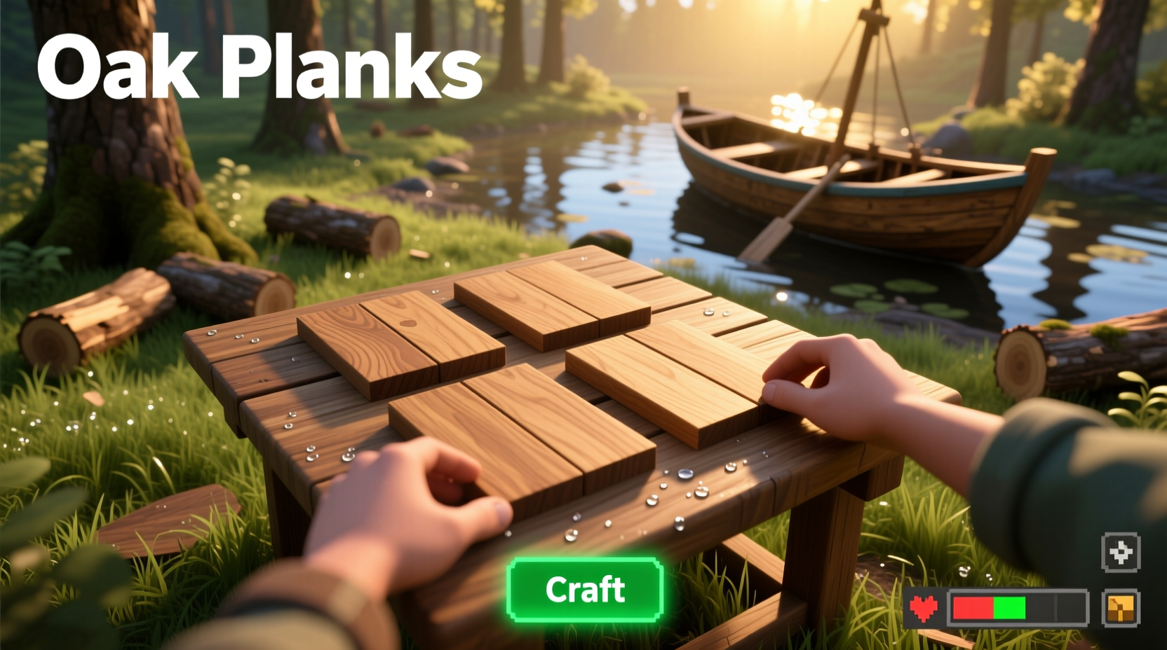 how to craft a boat in minecraft