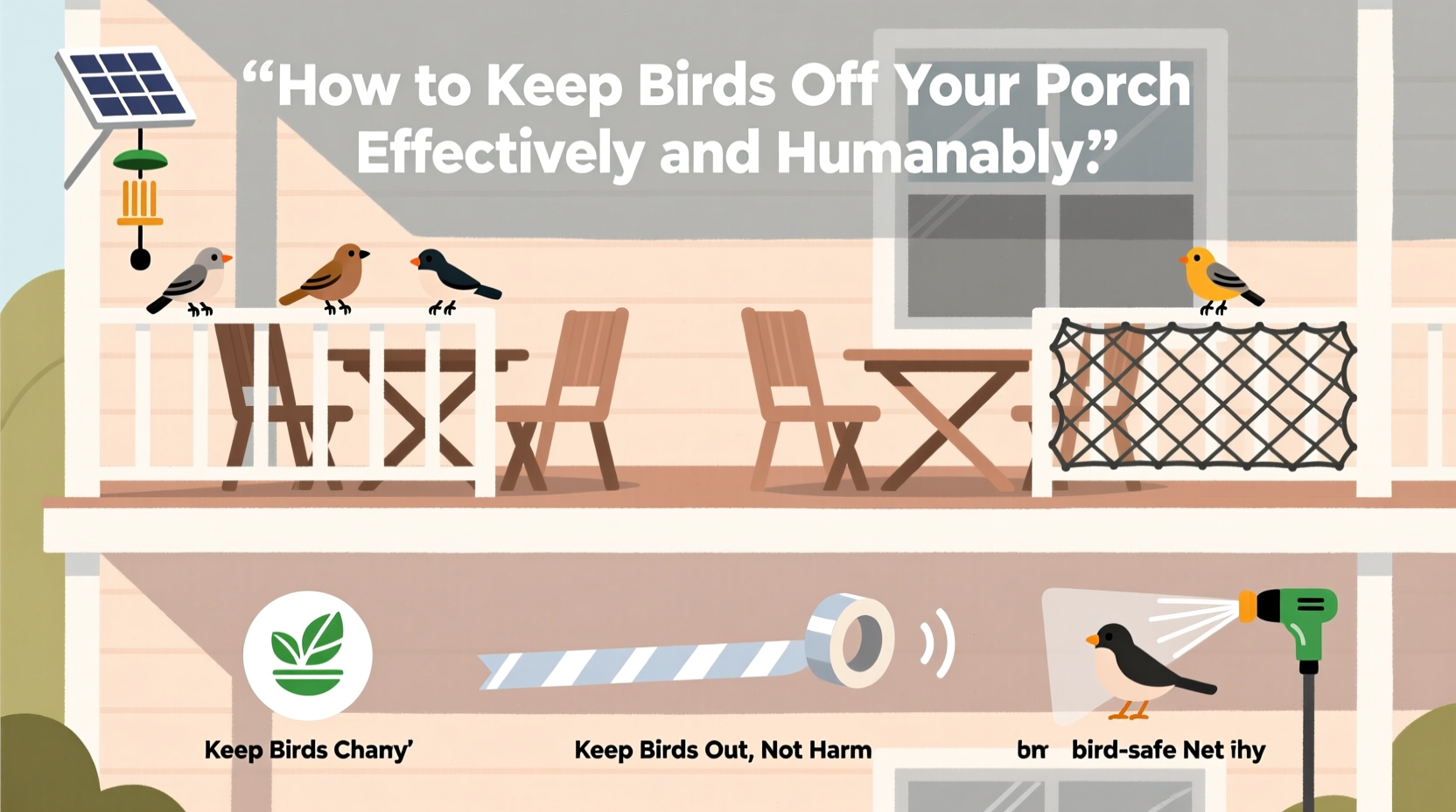 how to keep birds off porch