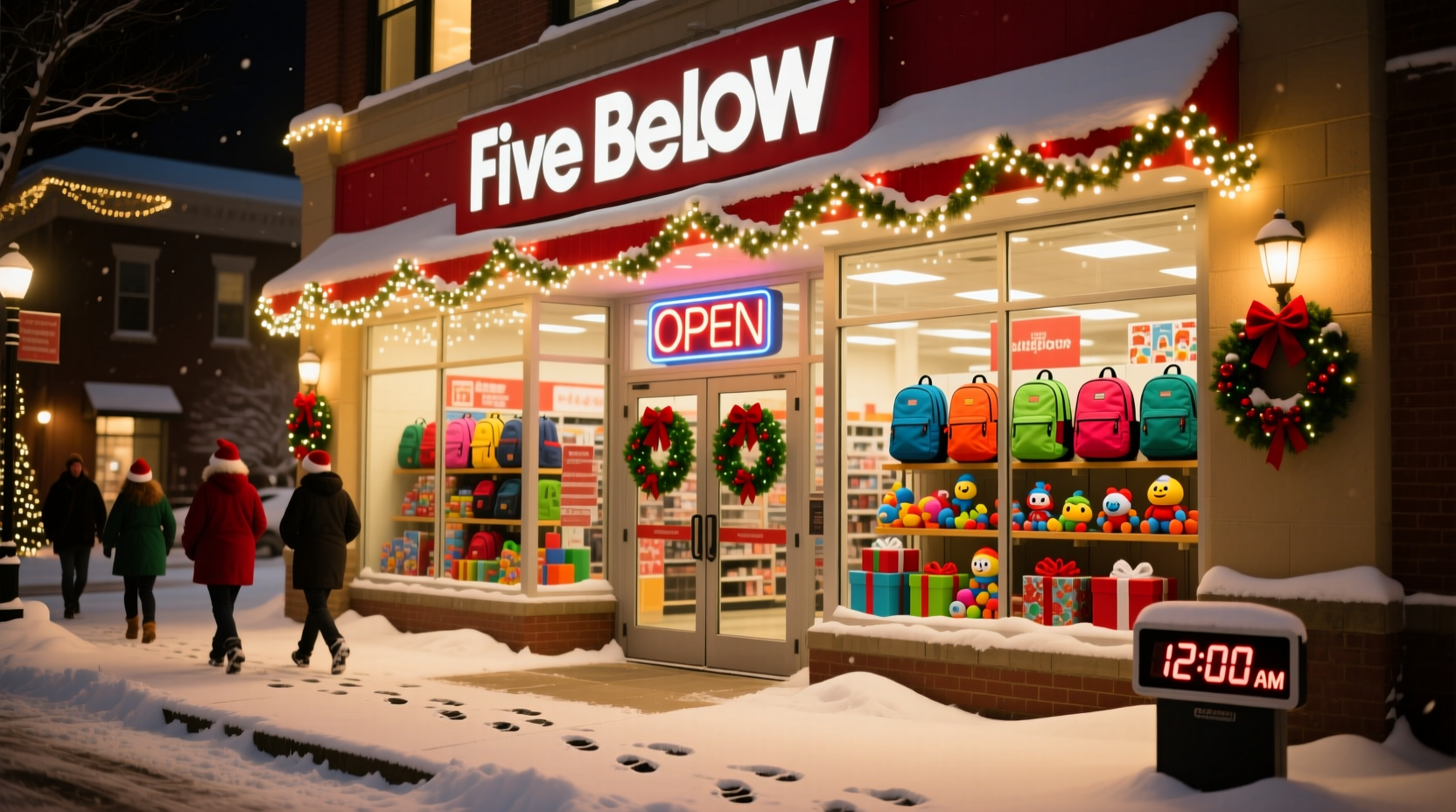 is five below open on christmas eve