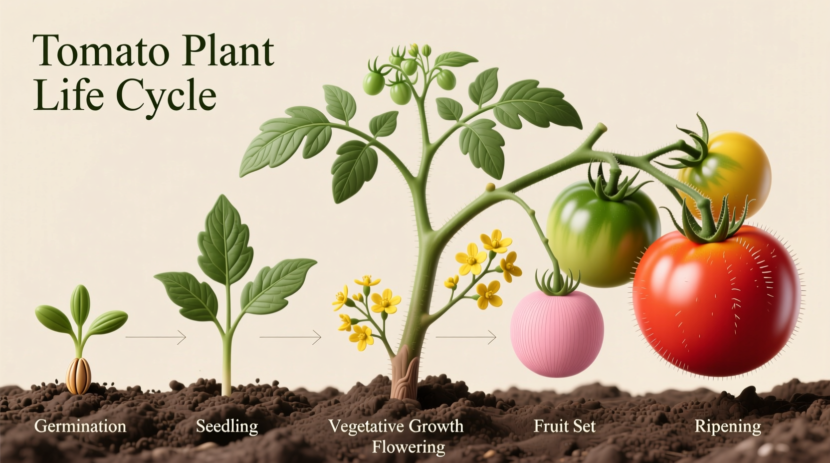 Tomato Plant Life Cycle: 6 Stages from Seed to Harvest