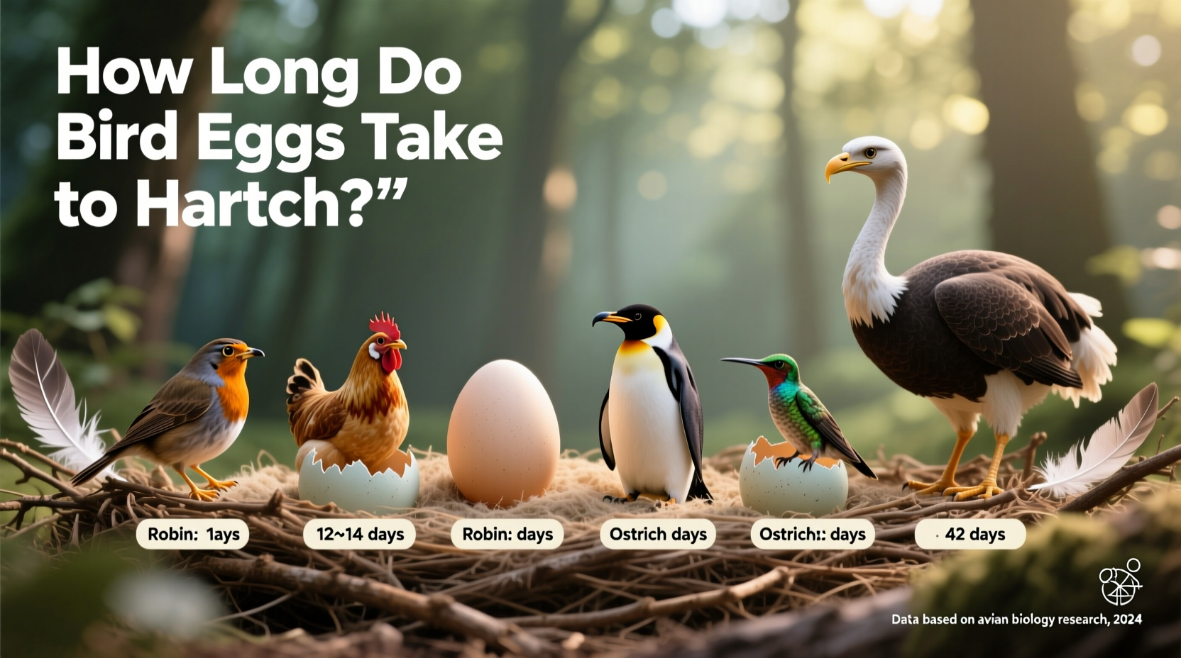 how long do bird eggs take to hatch