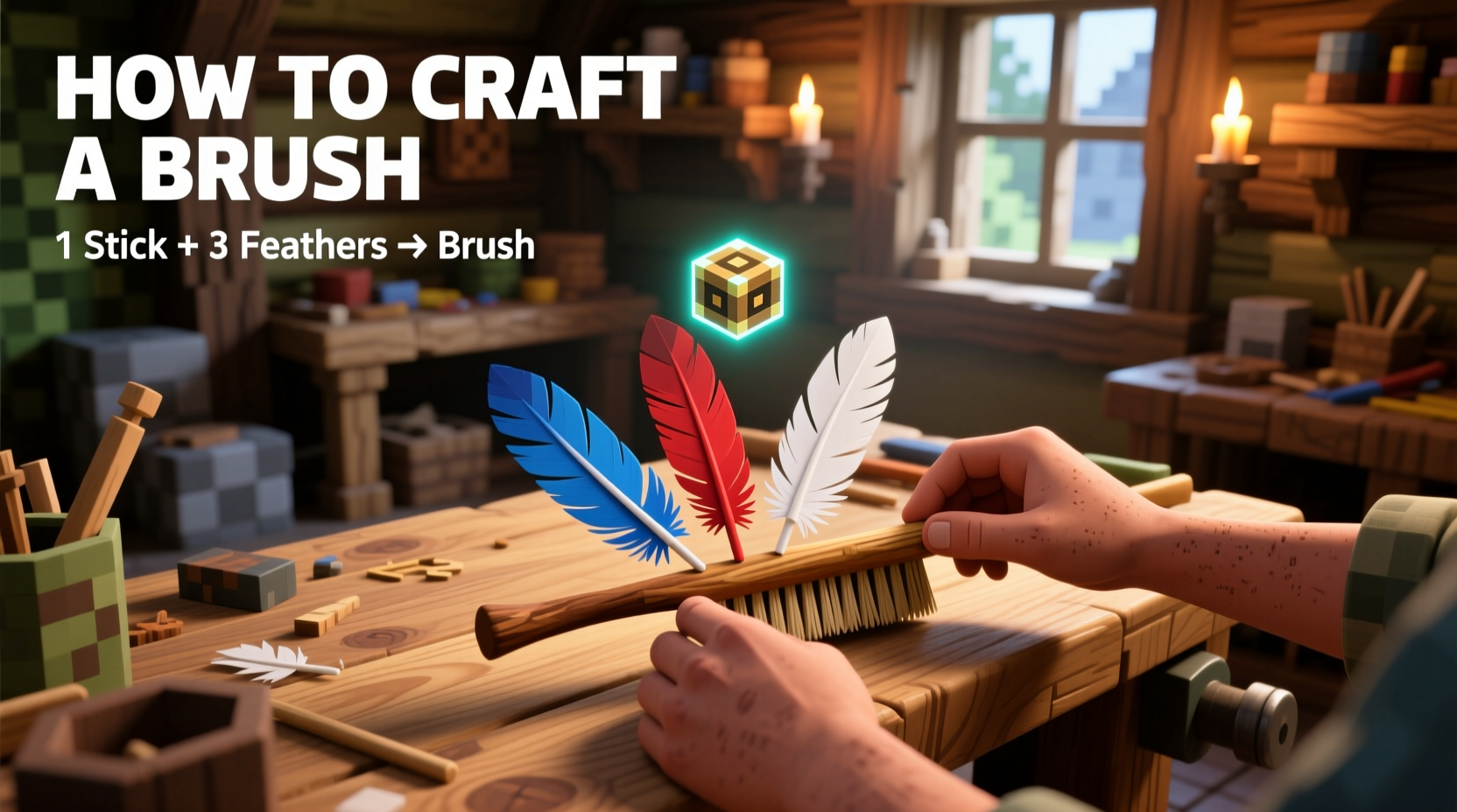 how to craft a brush in minecraft