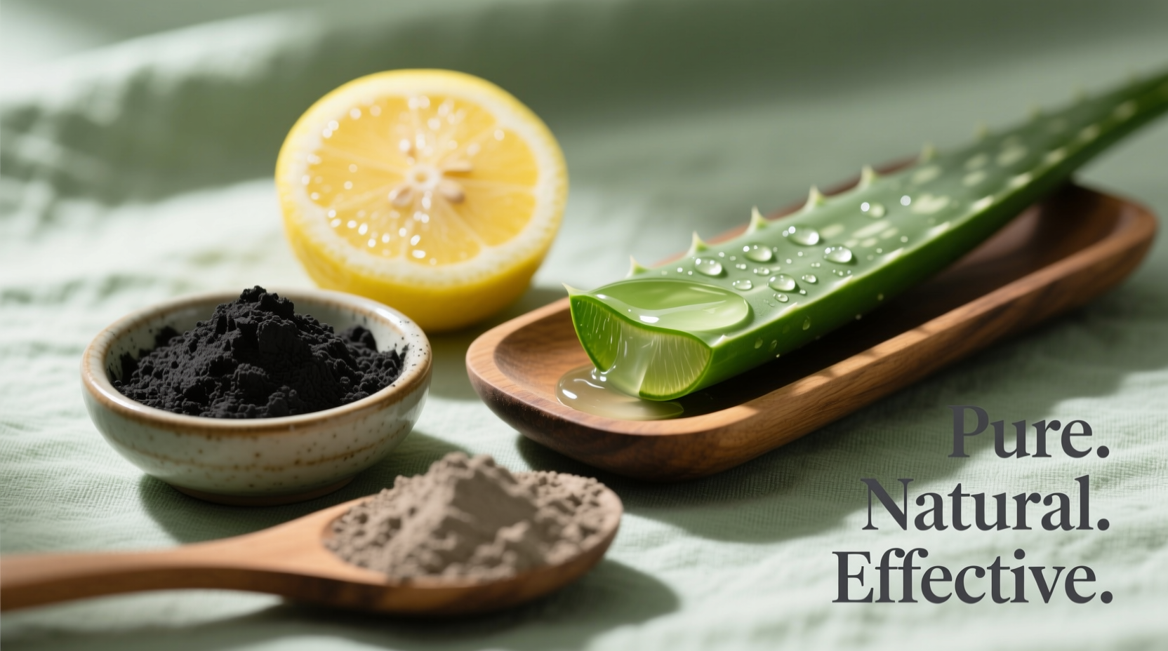 Close-up of natural ingredients for blackhead removal