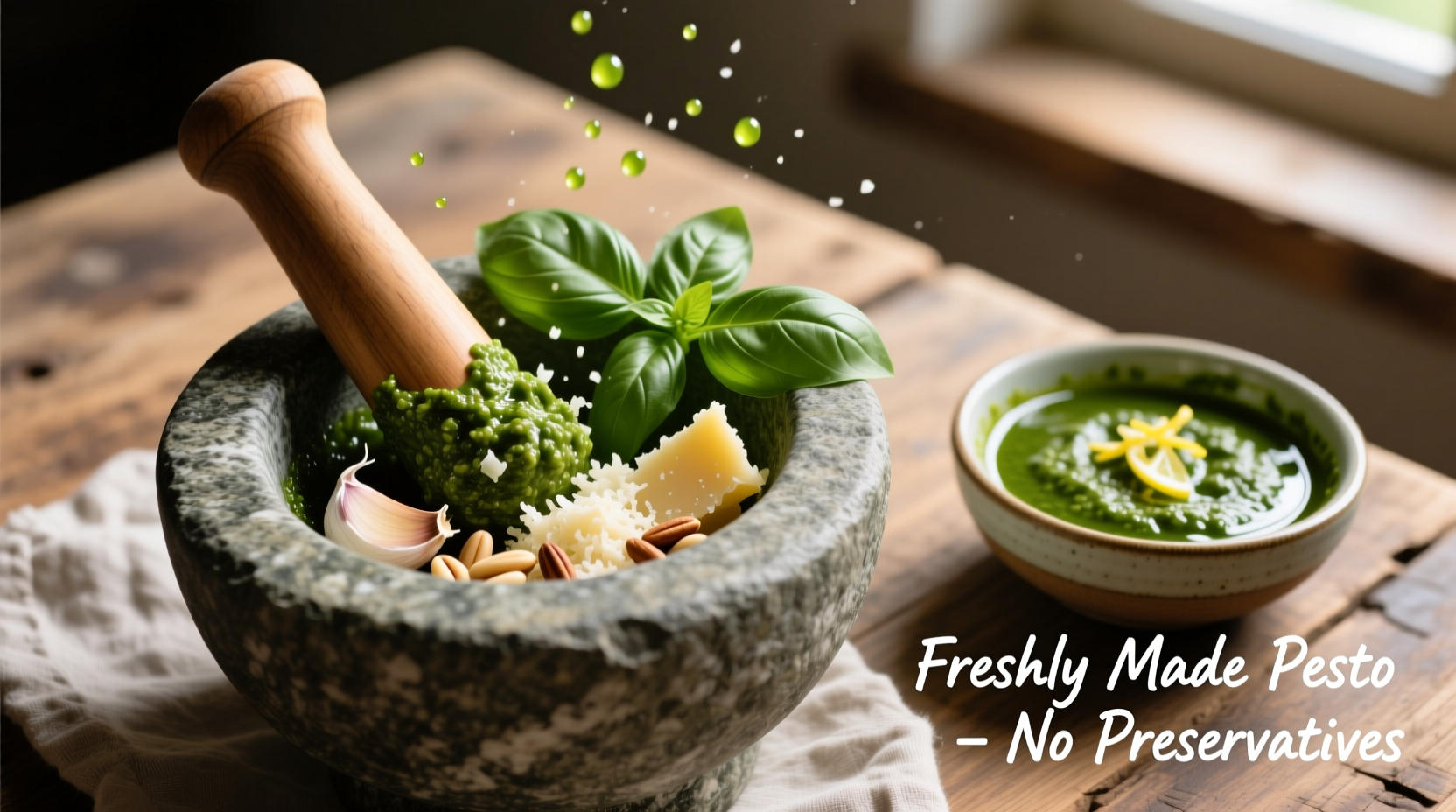 homemade pesto sauce