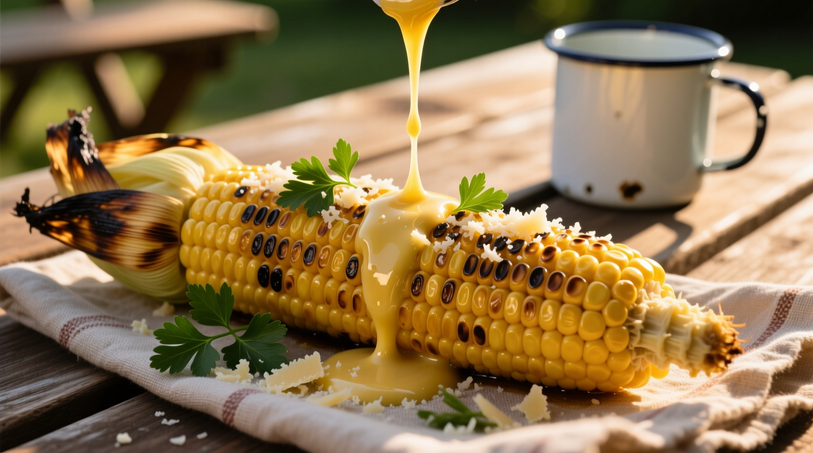 cheesy garlic butter corn on the cob