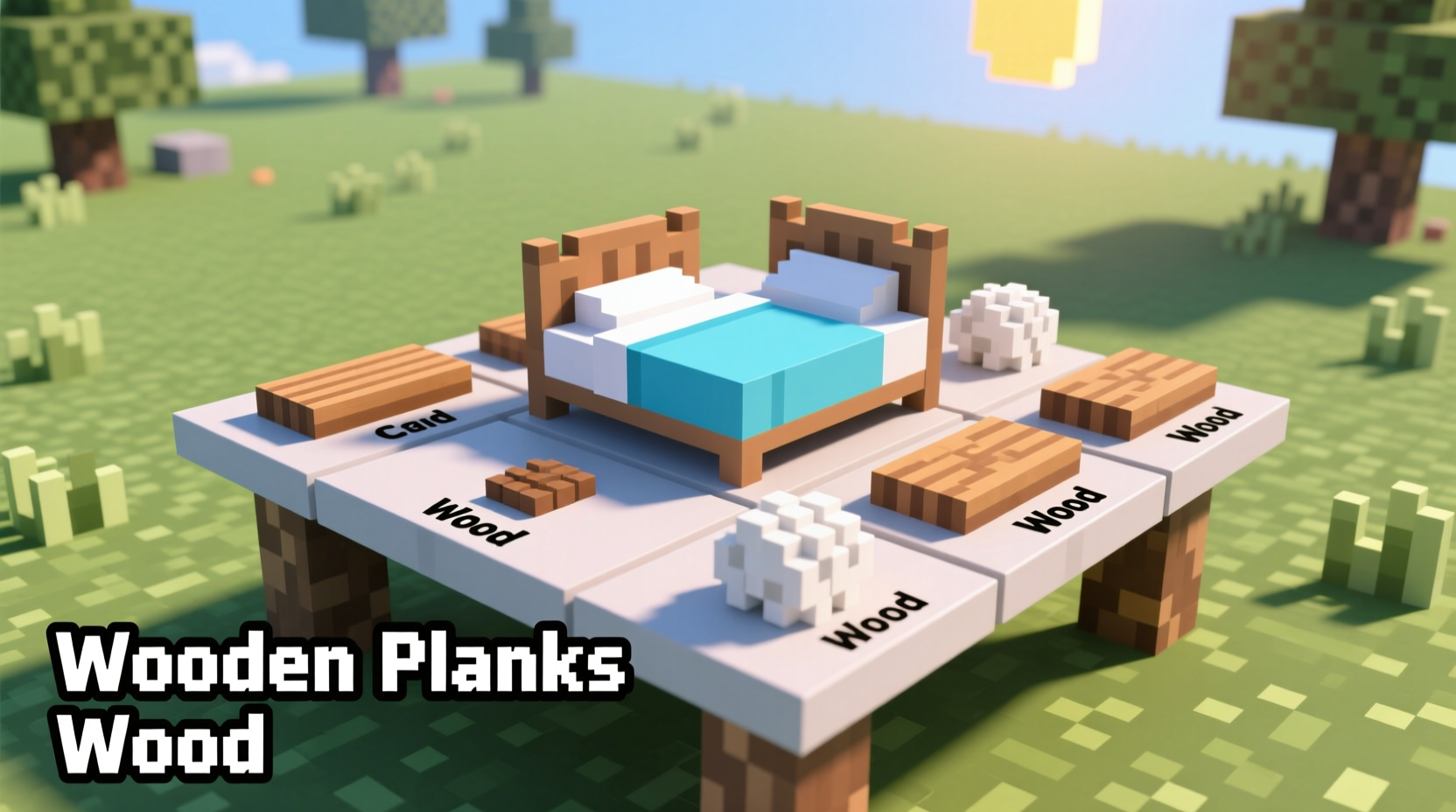 minecraft how to craft bed