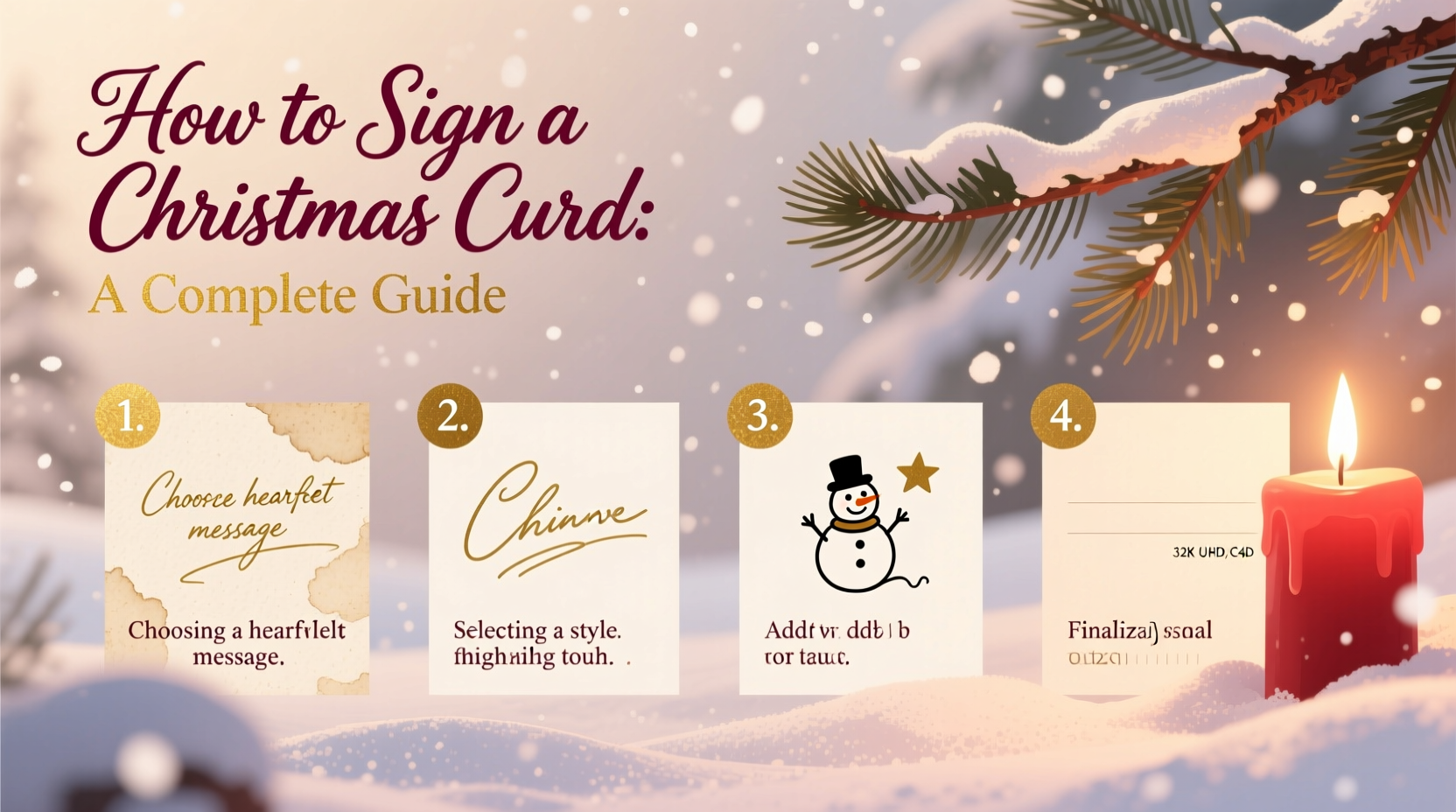 how to sign christmas card
