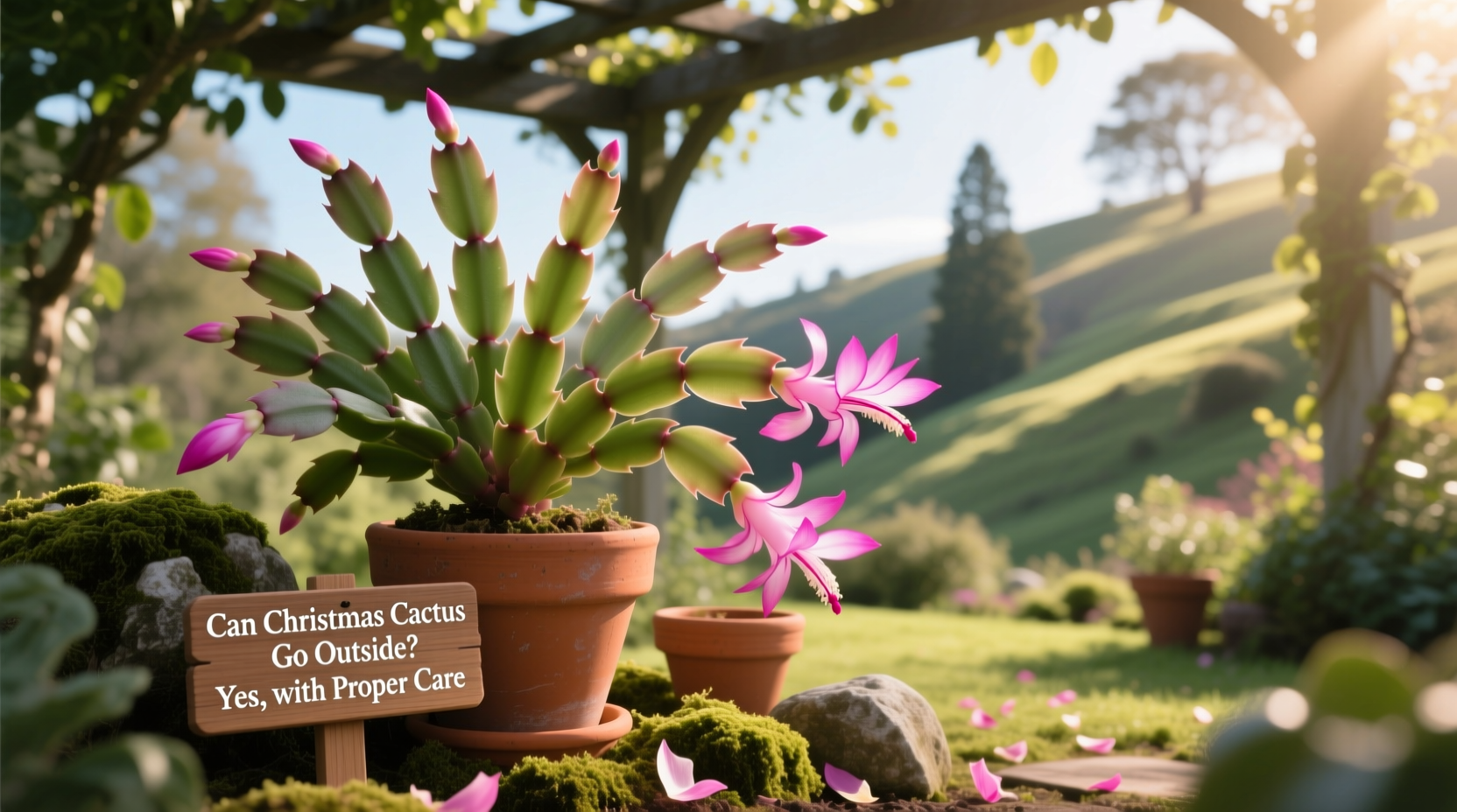 can christmas cactus go outside