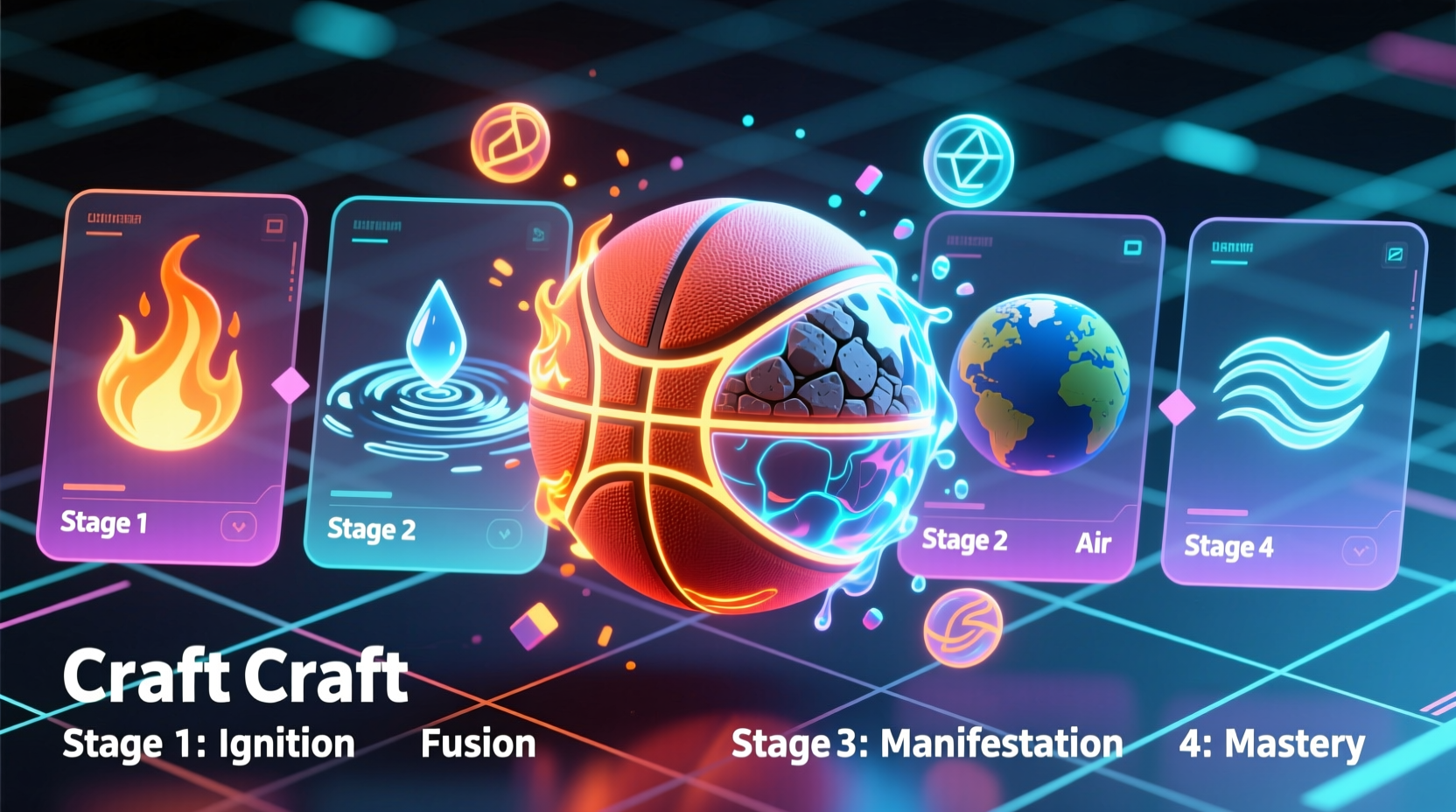 Infinite Craft basketball element creation process visual guide