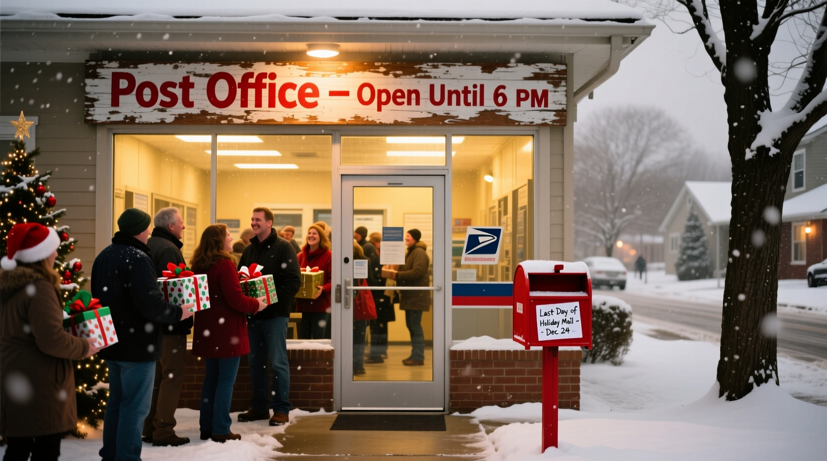 is the post office open christmas eve