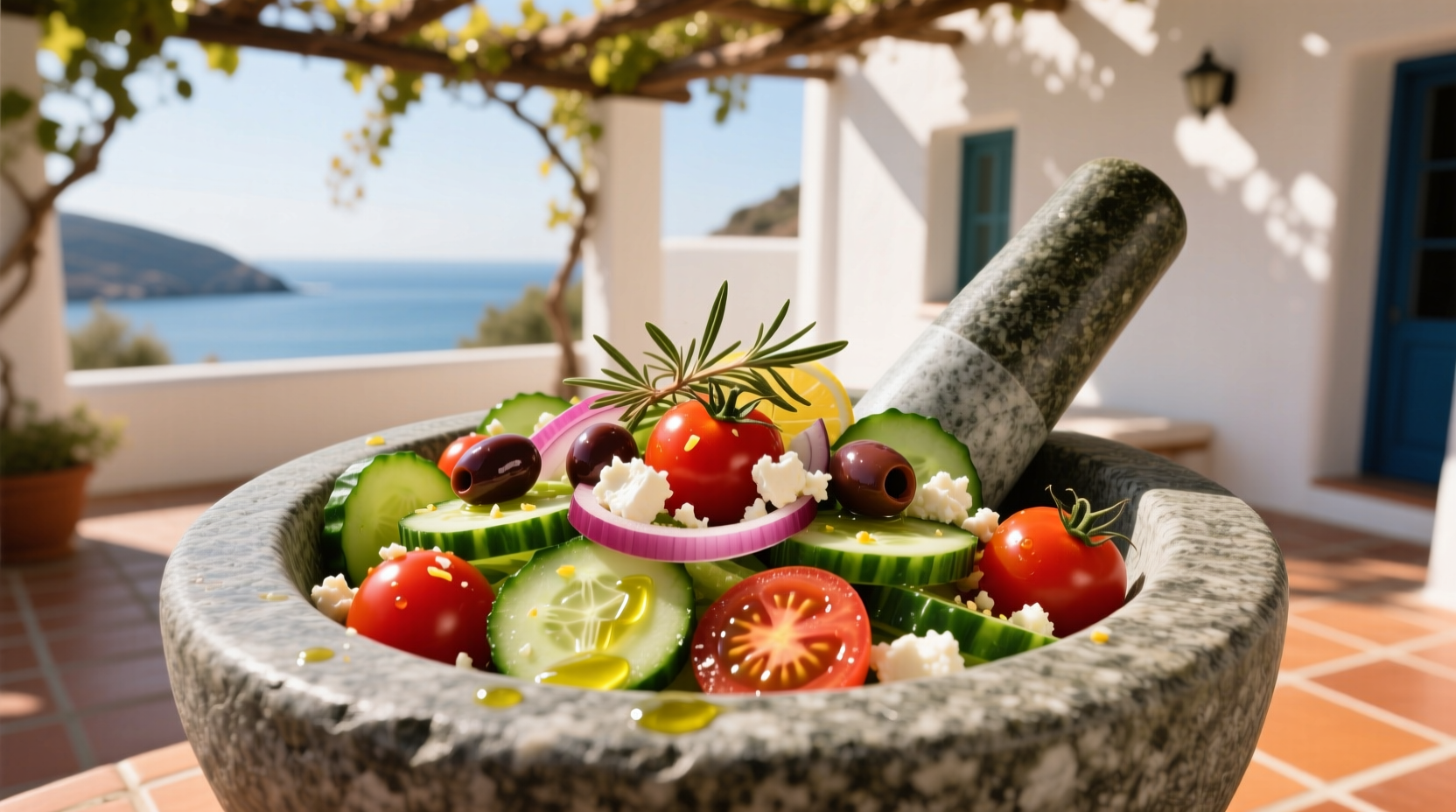 greek cucumber tomato salad