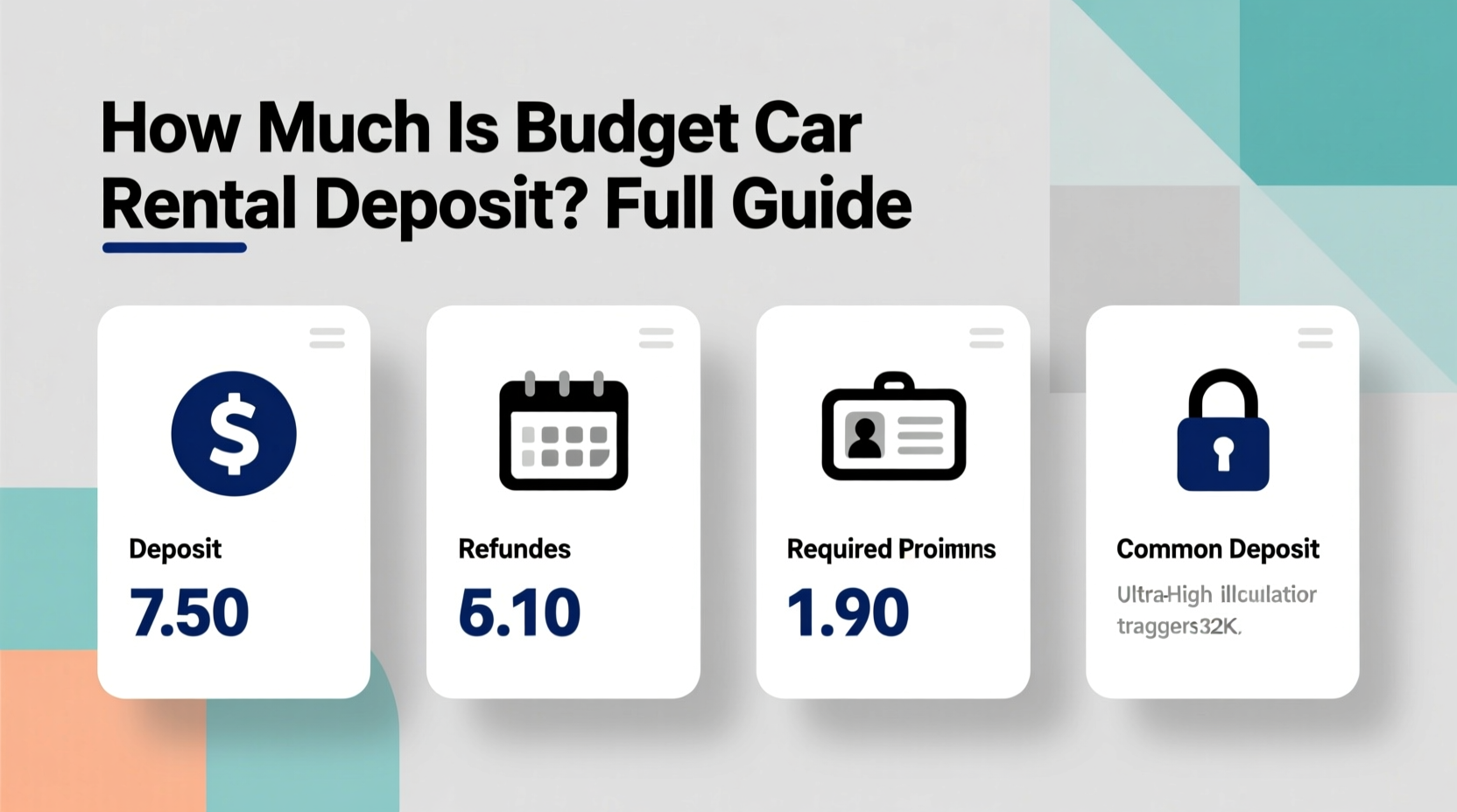 how much is budget car rental deposit