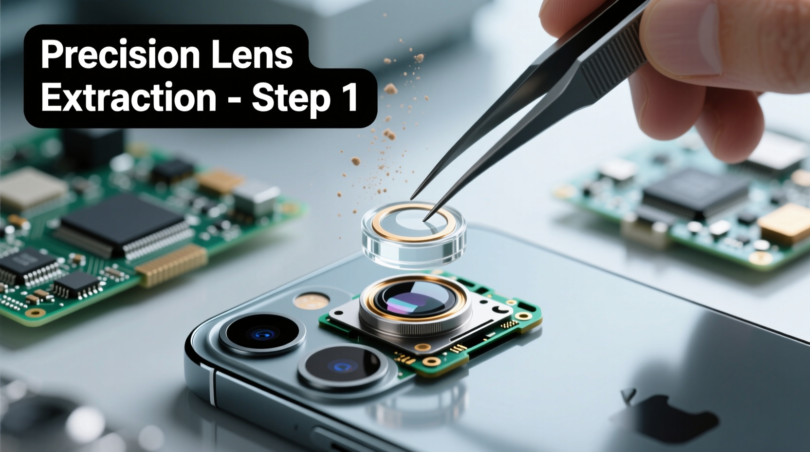 Safely extracting lenses from smartphone camera module