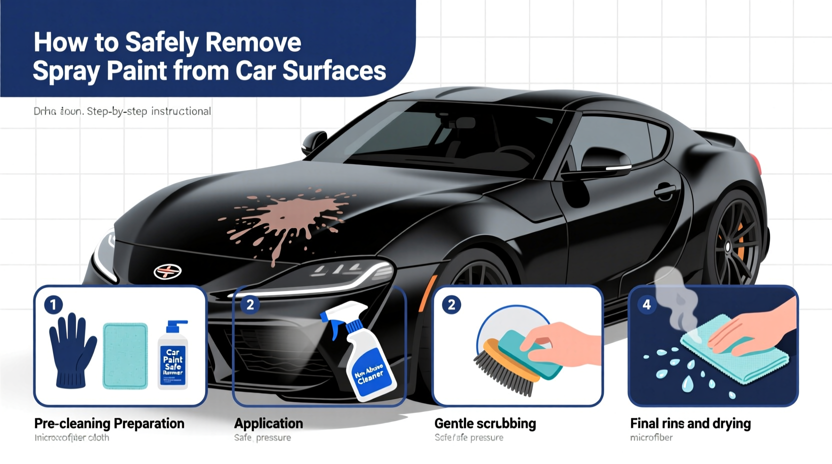 Step-by-step safe methods to remove overspray
