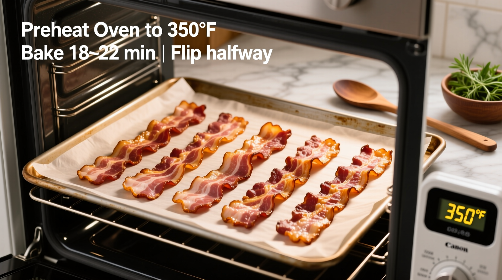 how to cook bacon in the oven at 350