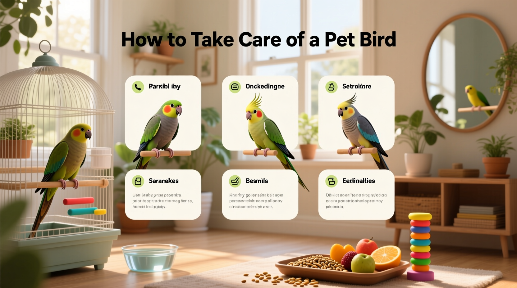 how to take care of a pet bird