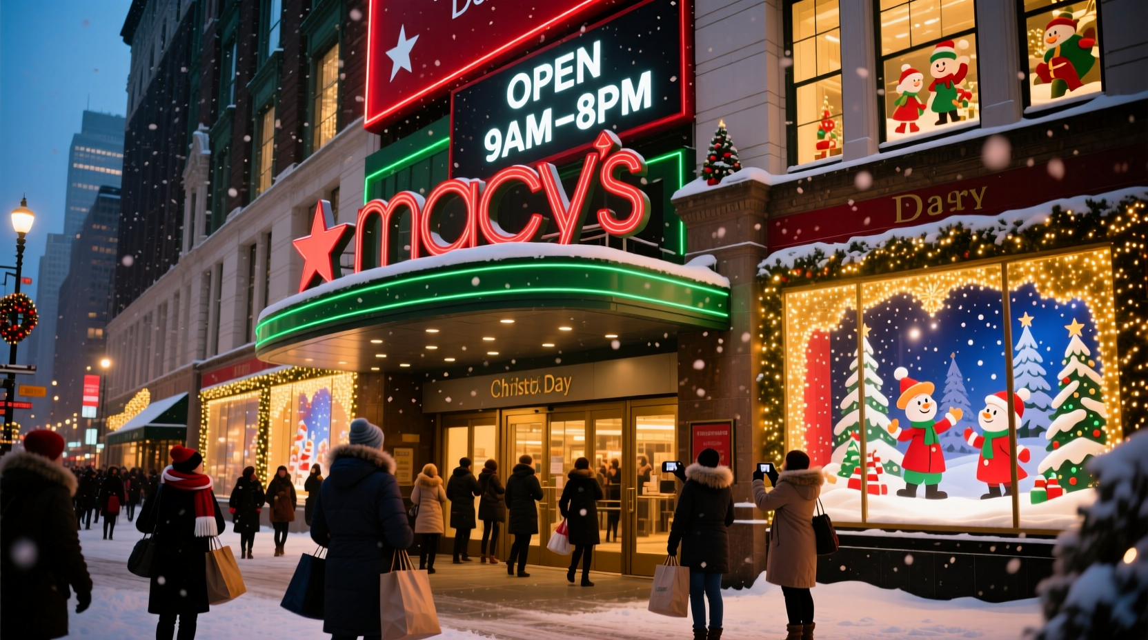 is macys open on christmas