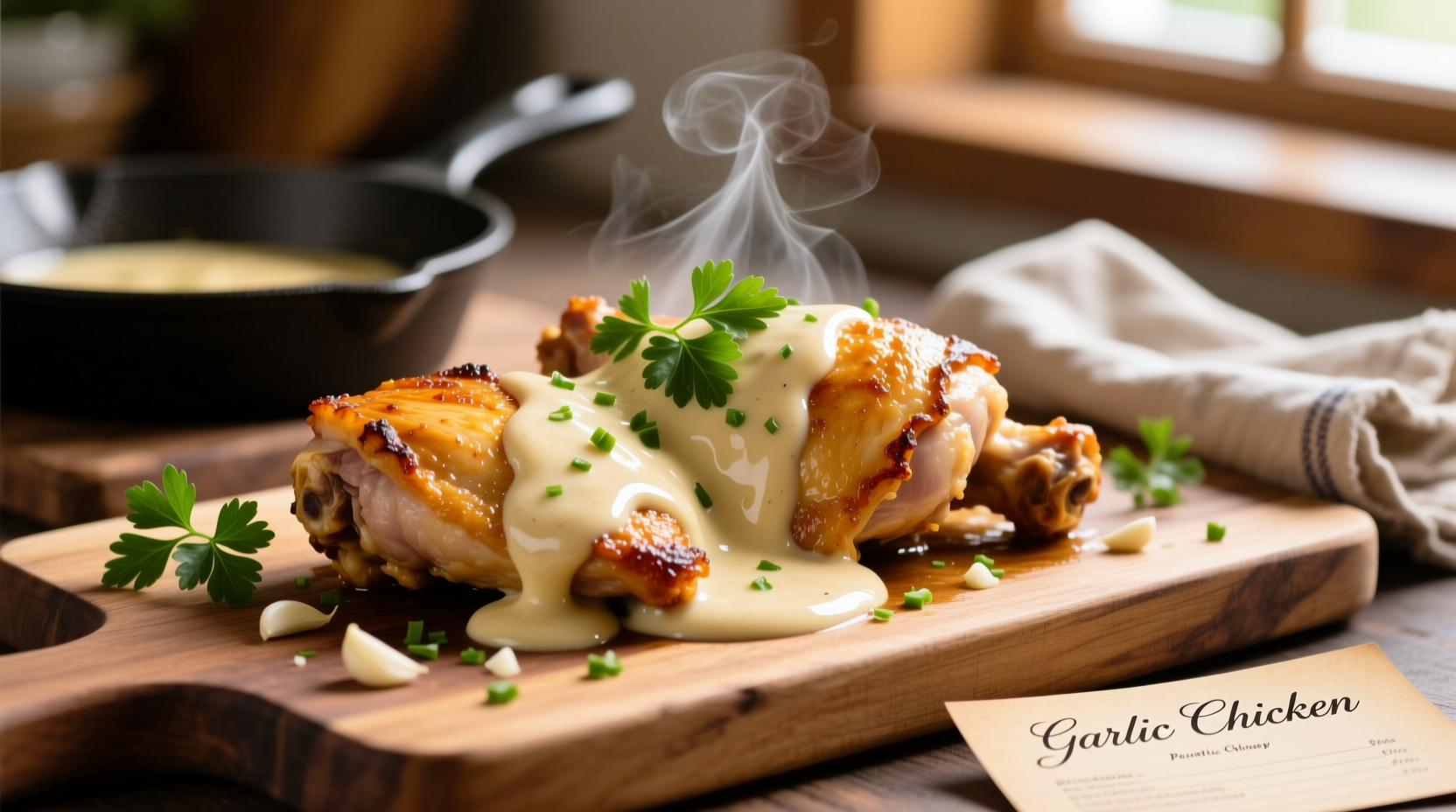 Perfect Creamy Garlic Chicken Thighs Recipe in 30 Minutes