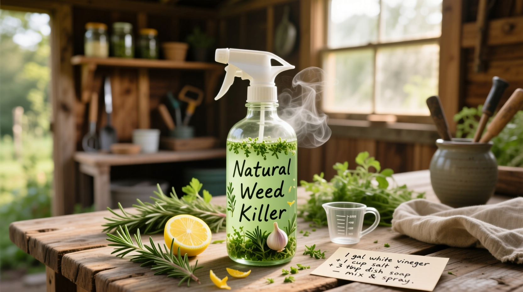 homemade grass and weed killer