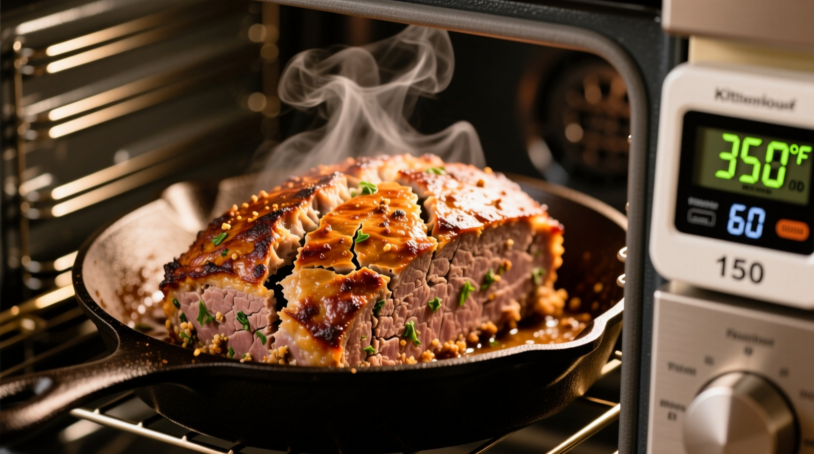 how long to cook 1 lb meatloaf at 350