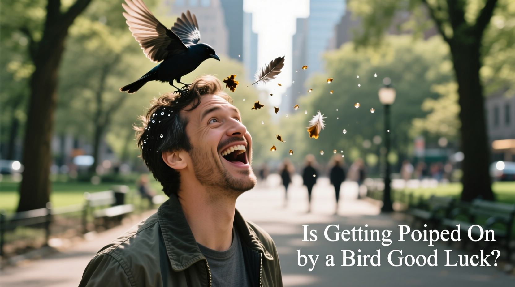 is getting pooped on by a bird good luck