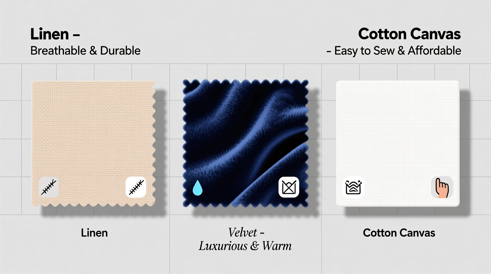 Comparison of fabric types suitable for DIY headboard covering projects