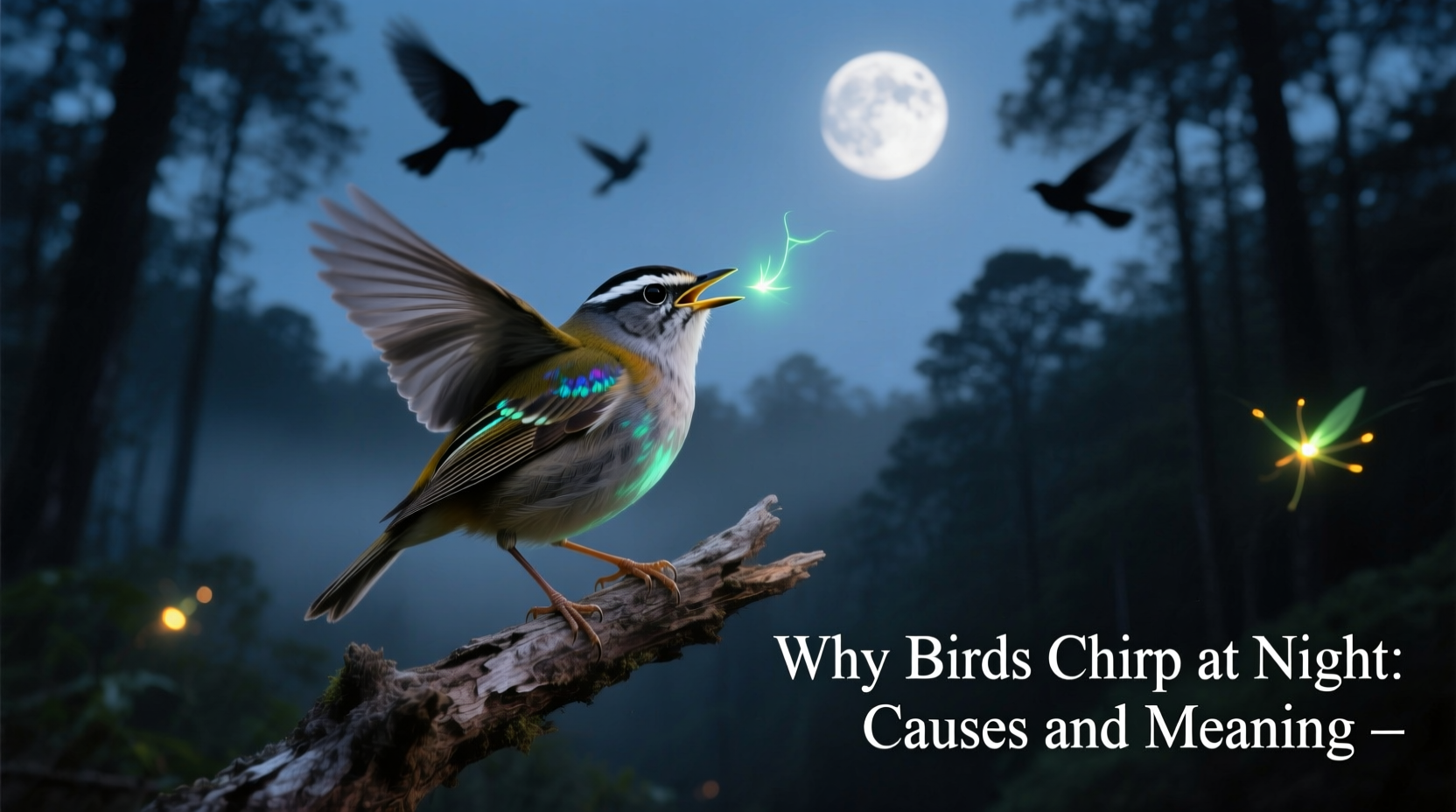 why birds chirp at night