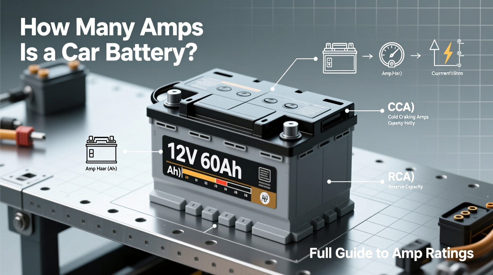 how many amps is a car battery