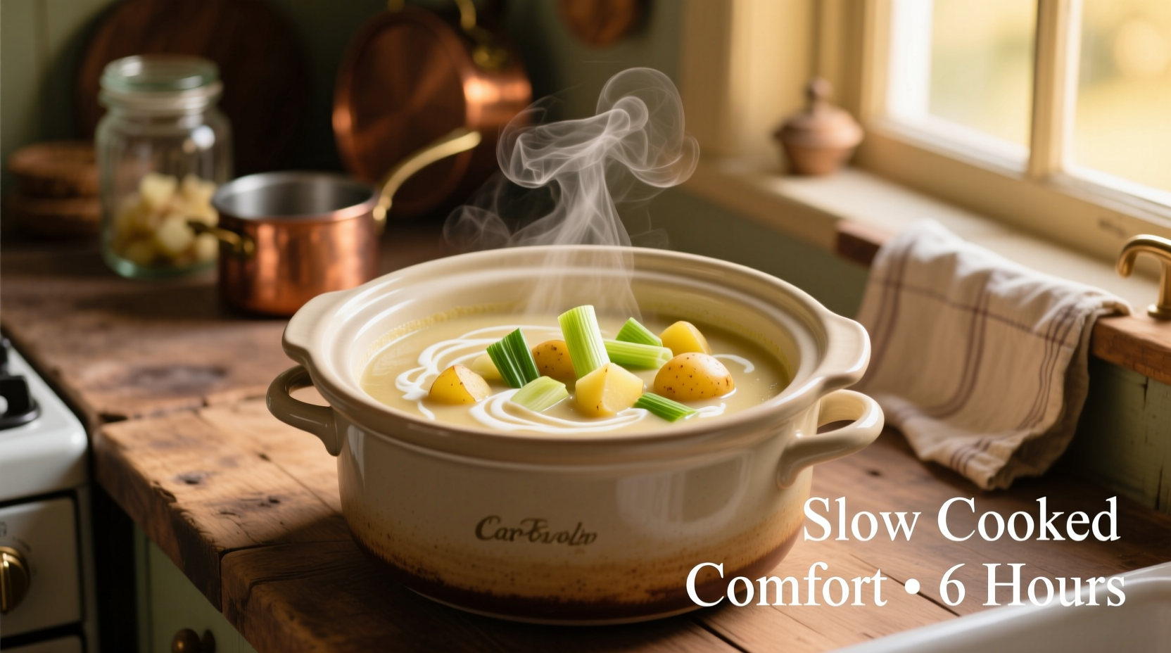 leek and potato soup in slow cooker
