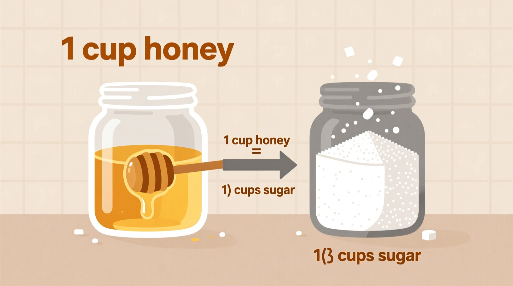 honey to sugar conversion