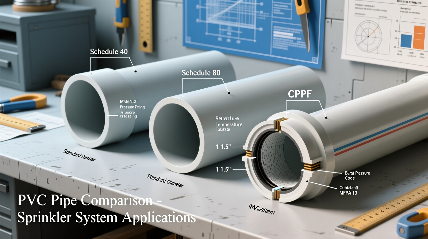 Comparison of PVC pipe types for sprinkler systems
