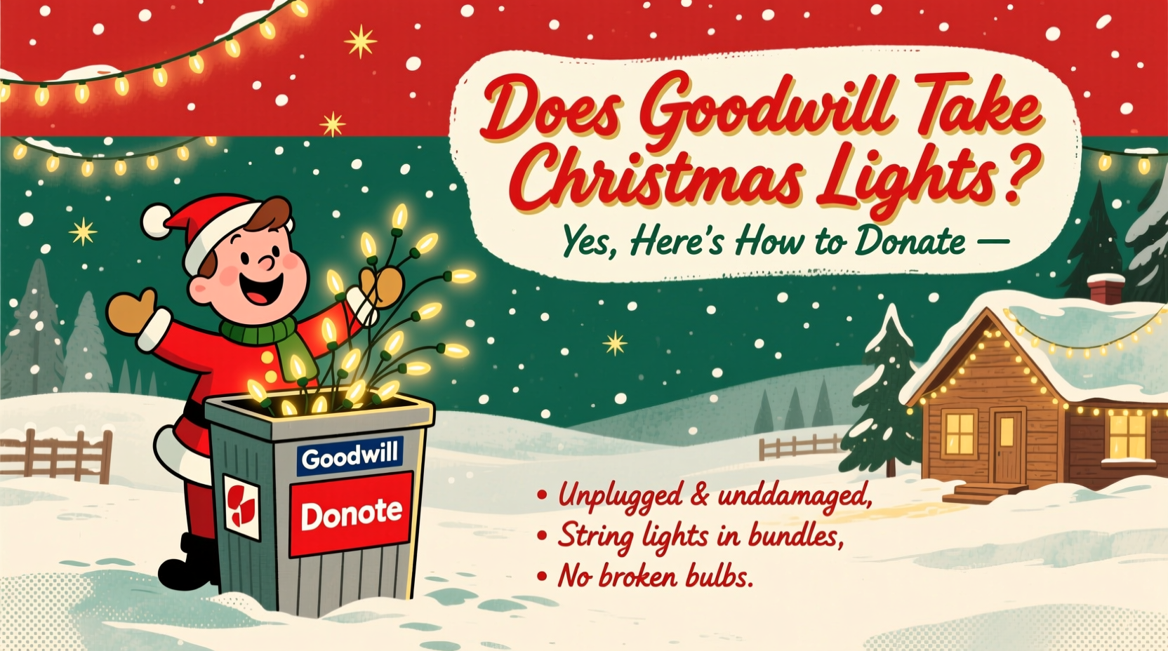 does goodwill take christmas lights