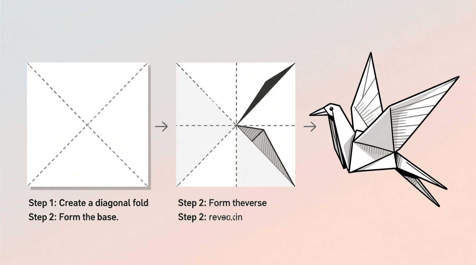 how to create origami bird