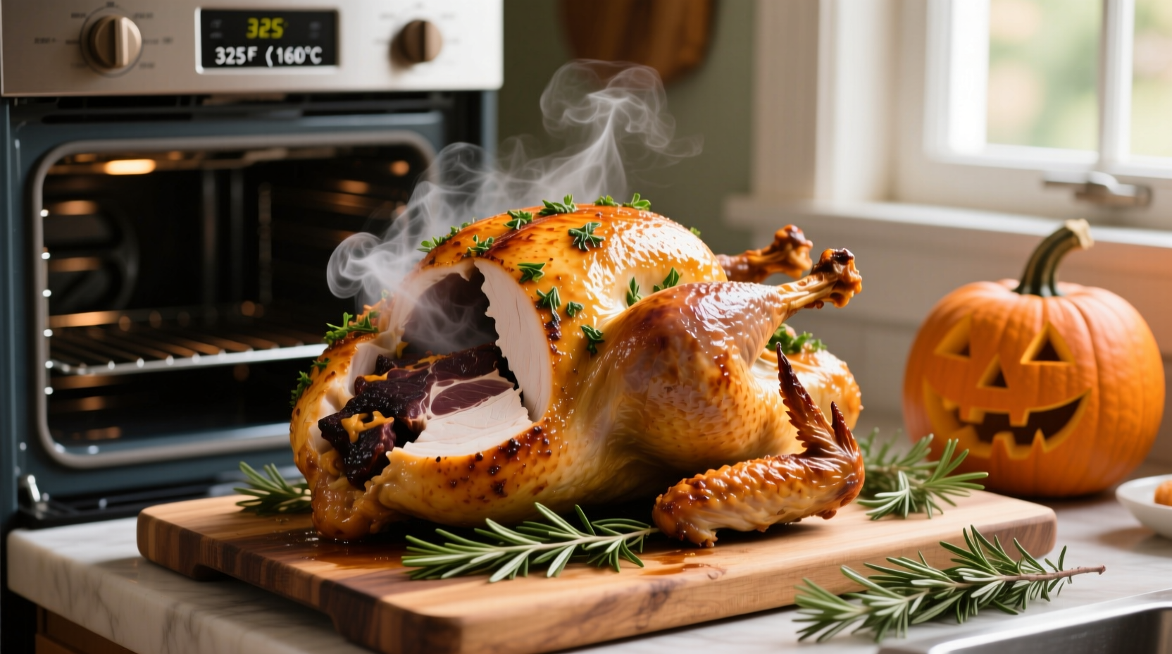 how long to cook a 14 lb stuffed turkey