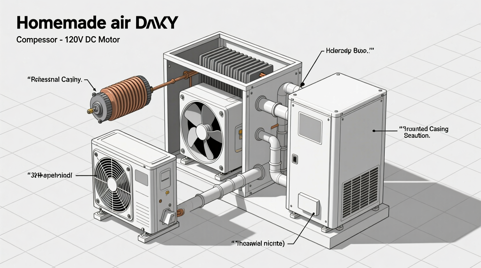 Homemade AC unit assembly diagram