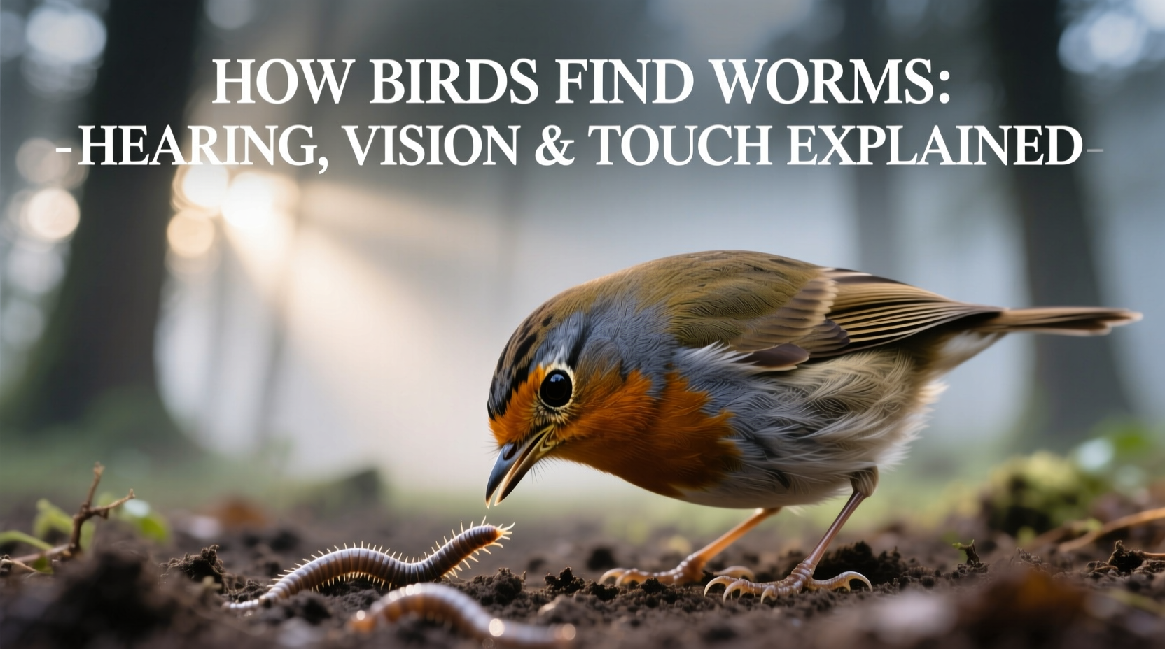 how do birds find worms